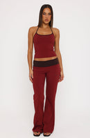 Glow Game Flare Pants Red