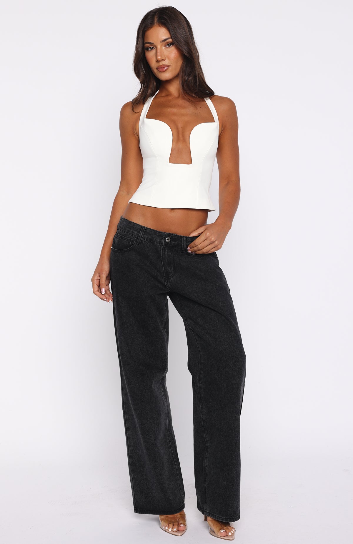 Heart On The Line Bustier Off White | White Fox Boutique UK