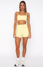 Keep Up High Waisted Shorts 4" Honey