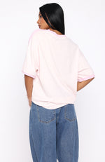 Life Goals Oversized Sports Tee Pink