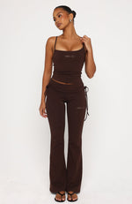 Pretty Vibes Singlet Chocolate | White Fox Boutique UK