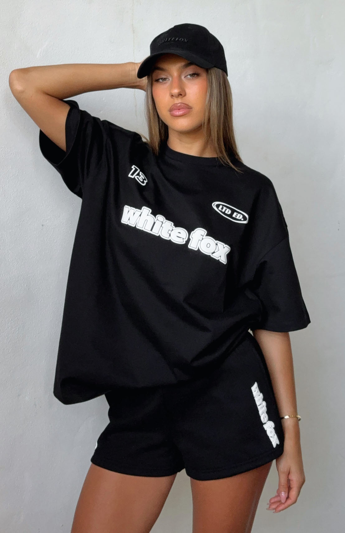 Ready To Go Oversized Tee Black | White Fox Boutique UK