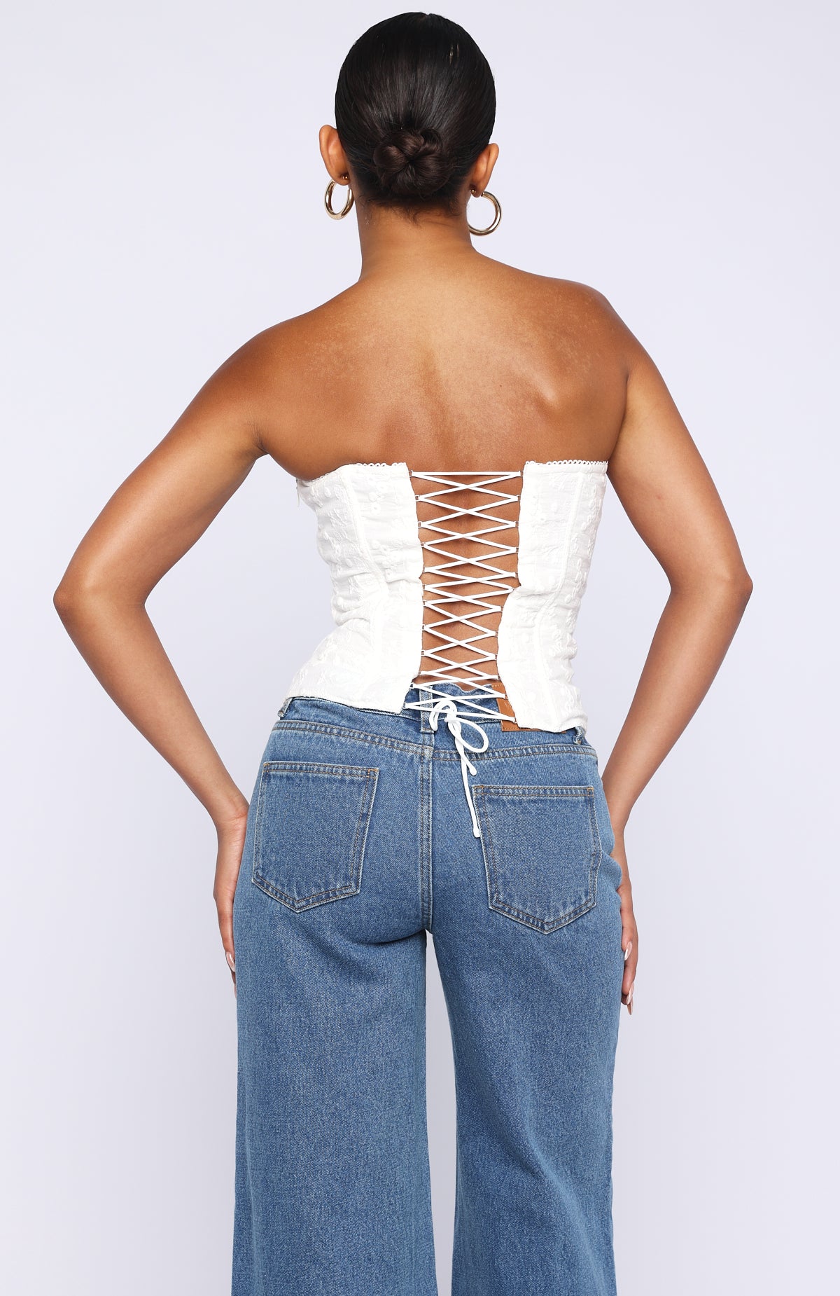 Snowdrop Strapless Bustier White | White Fox Boutique UK