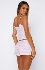 Snuggle Season Pyjama Shorts Purple Floral