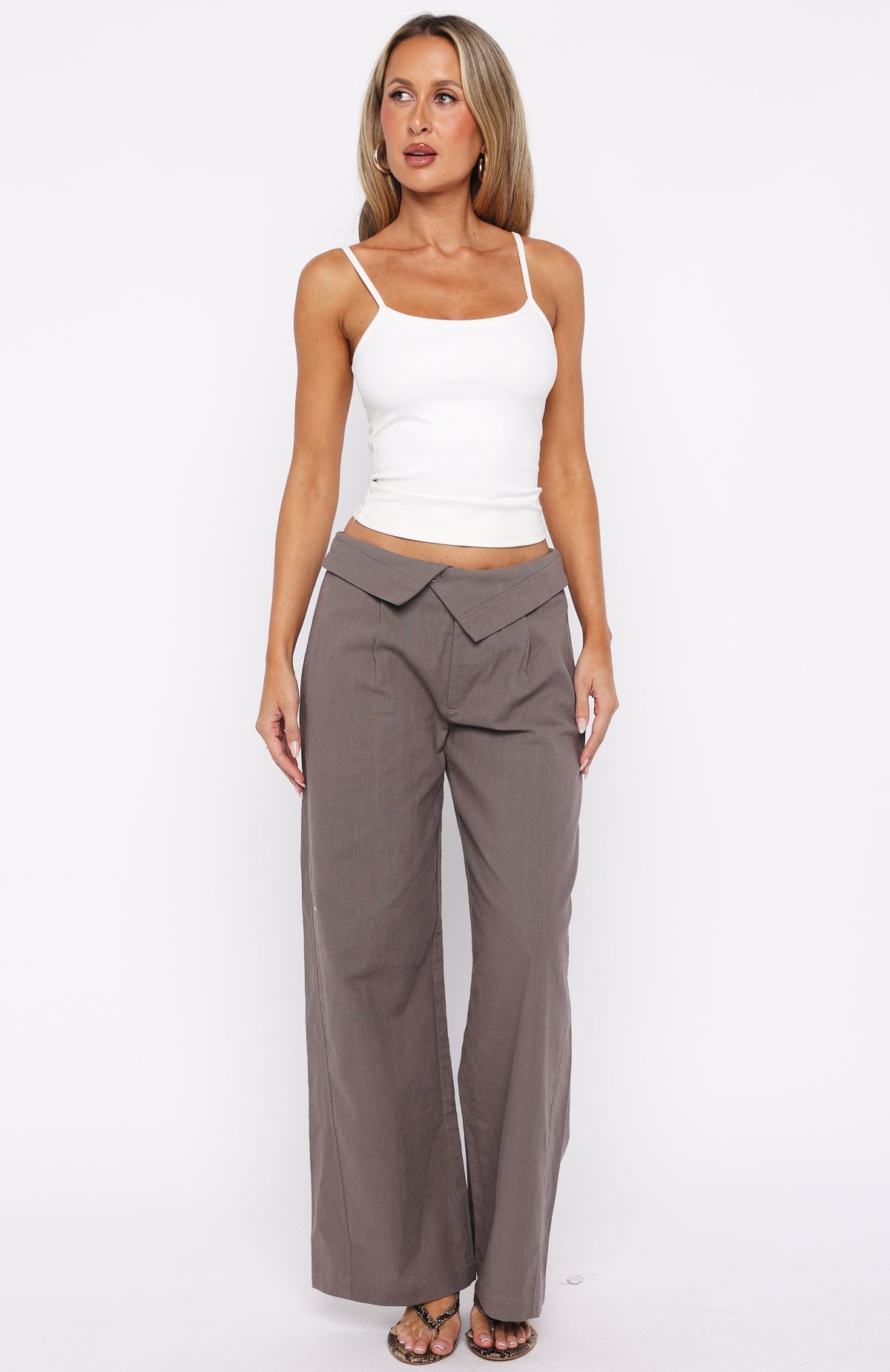Starlight Riot Low Rise Pants Mocha | White Fox Boutique UK