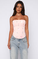 Summer Love Strapless Bustier Baby Pink