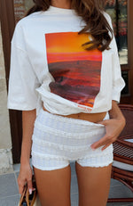 Filled With Love Oversized Tee White