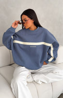 Take Another Chance Oversized Drop Shoulder Sweater Ocean