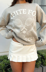 Tennis Club Knit Sweater Stone