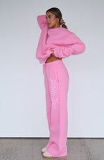 The Good Life Wide Leg Sweatpants Pink