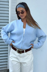Unbreakable Bond Knit Jacket Baby Blue