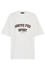 Winning Team Oversized Tee White/Chocolate