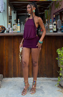 Hot Motion Mini Dress Plum