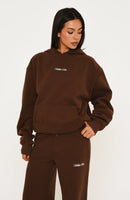 Wishing For It Oversized Hoodie Chocolate