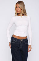 Letters To You Long Sleeve Top White