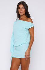 Sicilian Dreams Mini Dress Blue