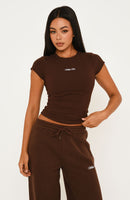 Wishing For It Baby Tee Chocolate