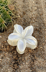 Floral Charm Hair Clip Pearl