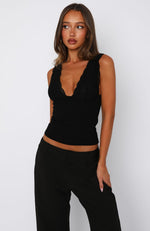 Far Apart Cami Top Black