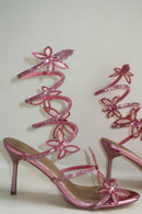 Shai Diamante Wrap Heels Pink