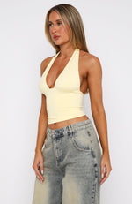 When I'm With You Halter Top Lemon