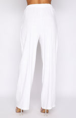 Live It Up Linen Pants White