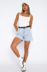 Hurt Feelings Denim Shorts Powder Blue Wash