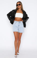 Hurt Feelings Denim Shorts Powder Blue Wash