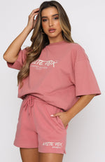 Step Back Oversized Tee Berry