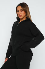 Let's Get Cosy Knit Sweater Black