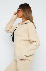 Let's Get Cosy Knit Sweater Beige