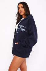 Season 7 Zip Front Hoodie Deep Sea