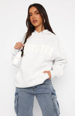 Shout It Out Oversized Hoodie Grey Marle