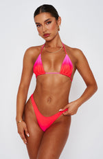 Golden Hour Bikini Top Strawberry Ombre