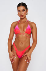 Golden Hour Bikini Top Strawberry Ombre