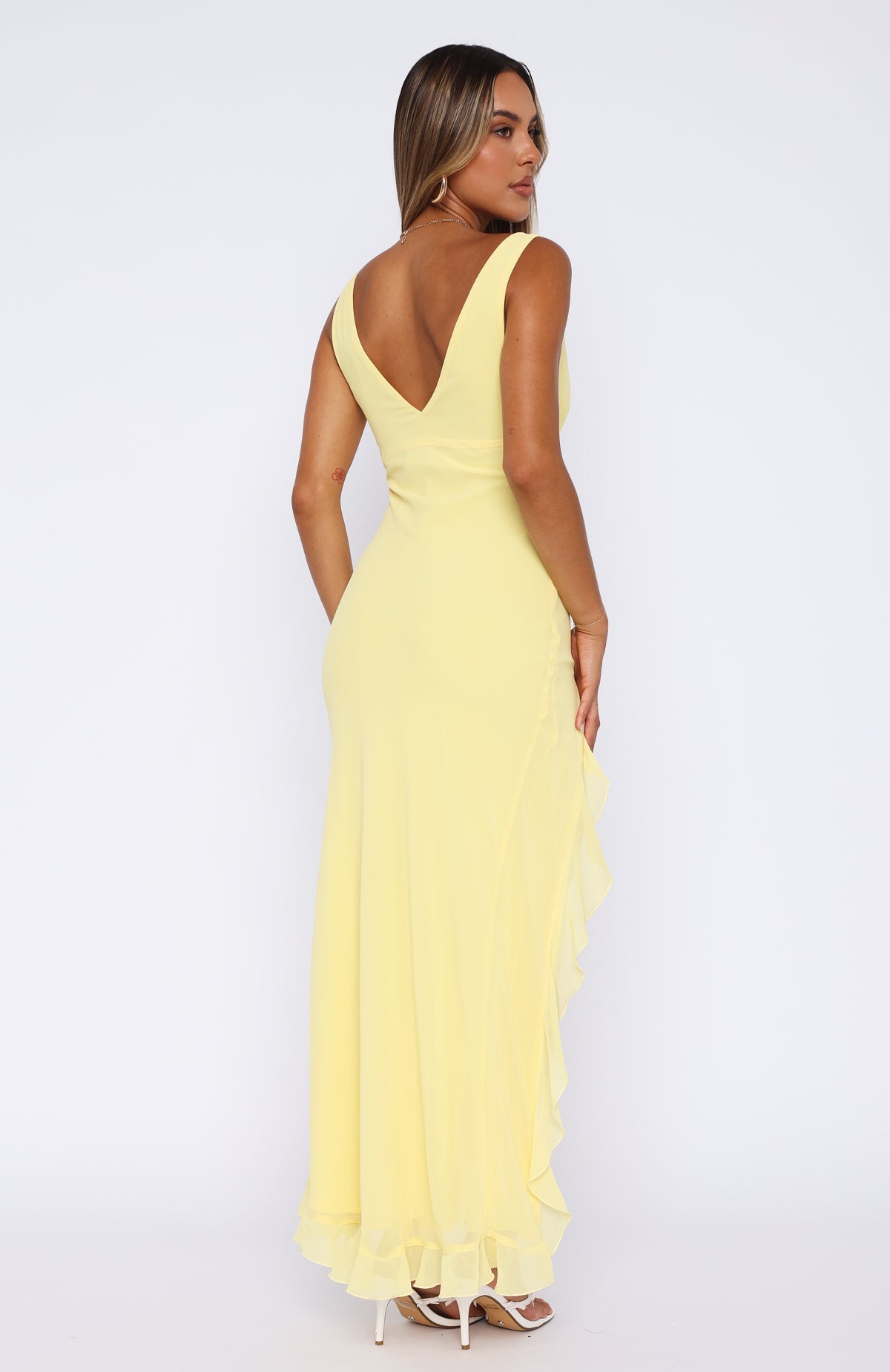 tell me everything maxi dress Lemon Westward Bound Alessandra Buckled End of Summer Sale Chest 40 Length 50M Color:celestial