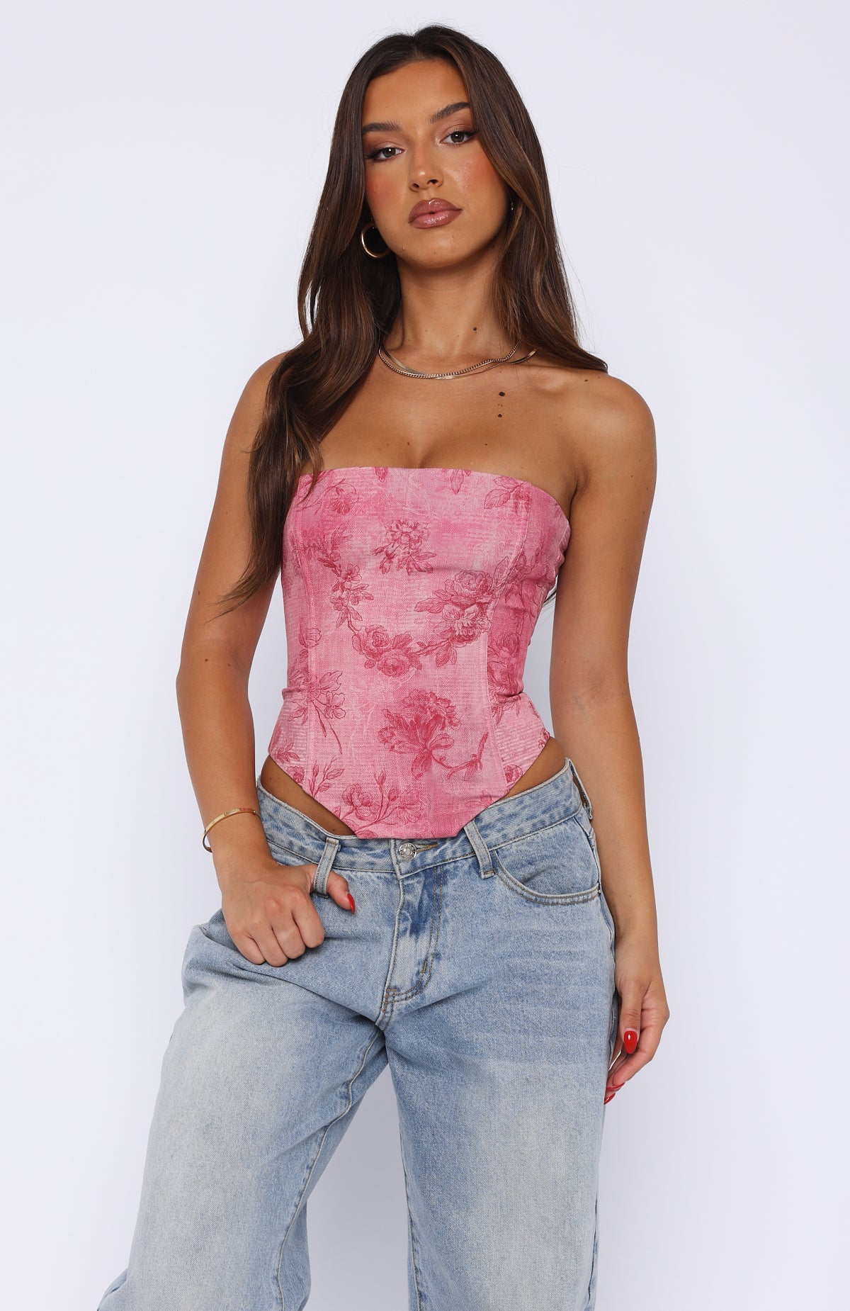 Let It Go Strapless Bustier Fuchsia Orchid | White Fox Boutique UK