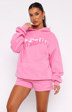 So Wavy Oversized Hoodie Pink