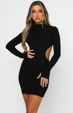 Break The Rules Long Sleeve Mini Dress Black