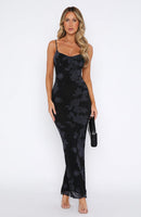 I Don't Miss You Maxi Dress Noir Rose