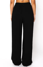 Live It Up Linen Pants Black