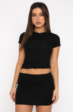 New Lover Baby Tee Black