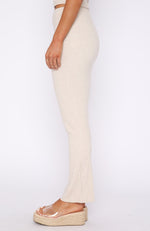 Flirtatious Ribbed Maxi Skirt Oatmeal