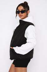 Outside The Lines Puffer Vest Black