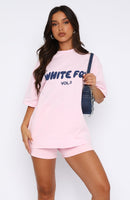 Offstage Oversized Tee Posy Pink