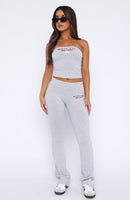 A Power Move Flare Pants Grey Marle