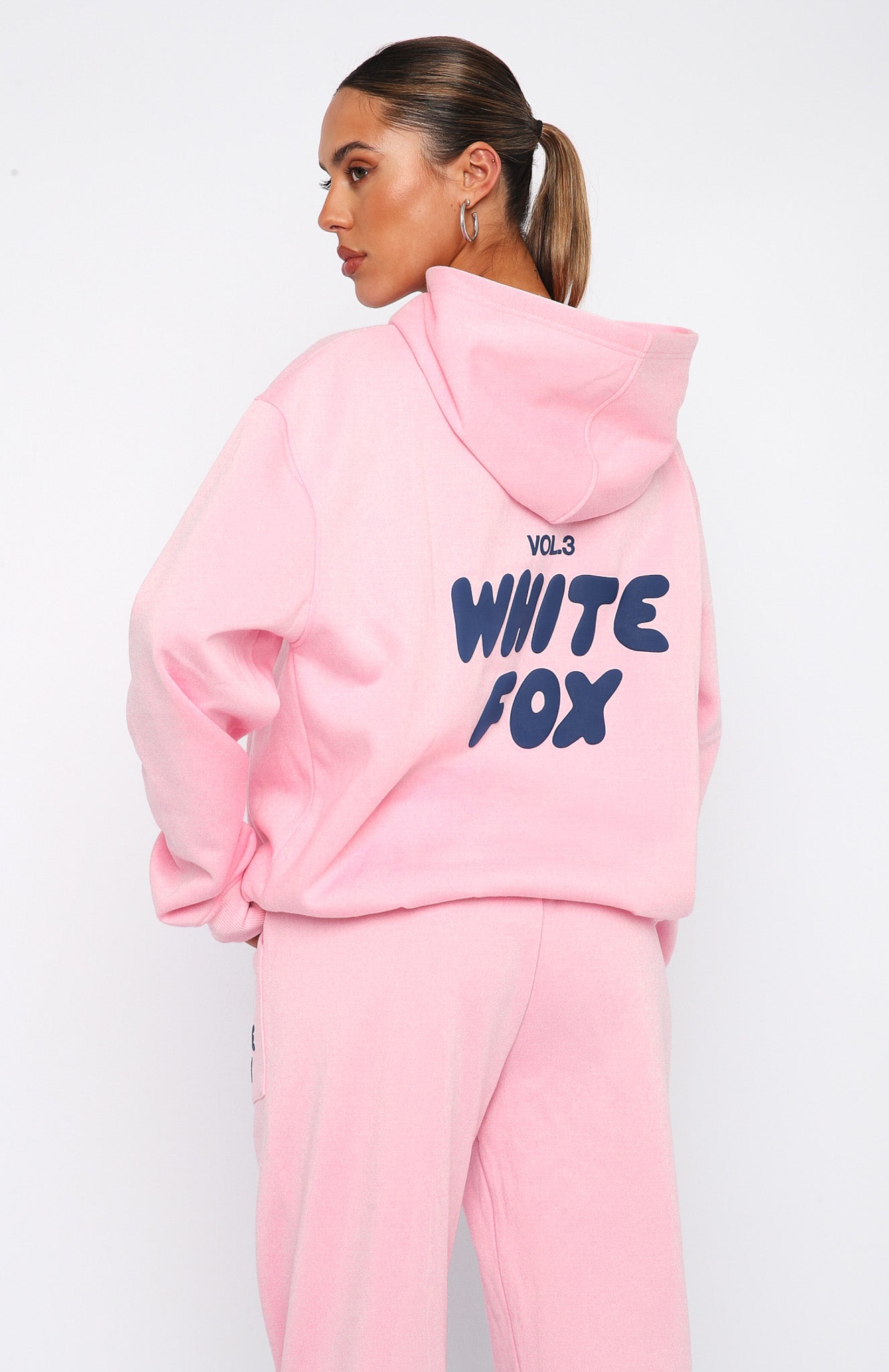 Pink fox hoodie sale