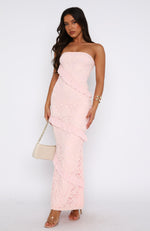 She's A Masterpiece Lace Maxi Dress Pink