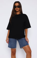 Let It Out Oversized Tee Black