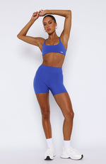 She's Healthy Sports Crop Cobalt